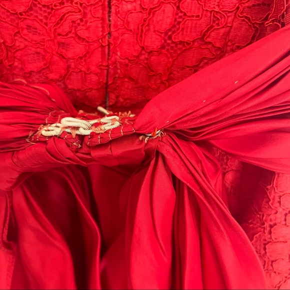 Vintage Red Lace Dress - Picture 13 of 13